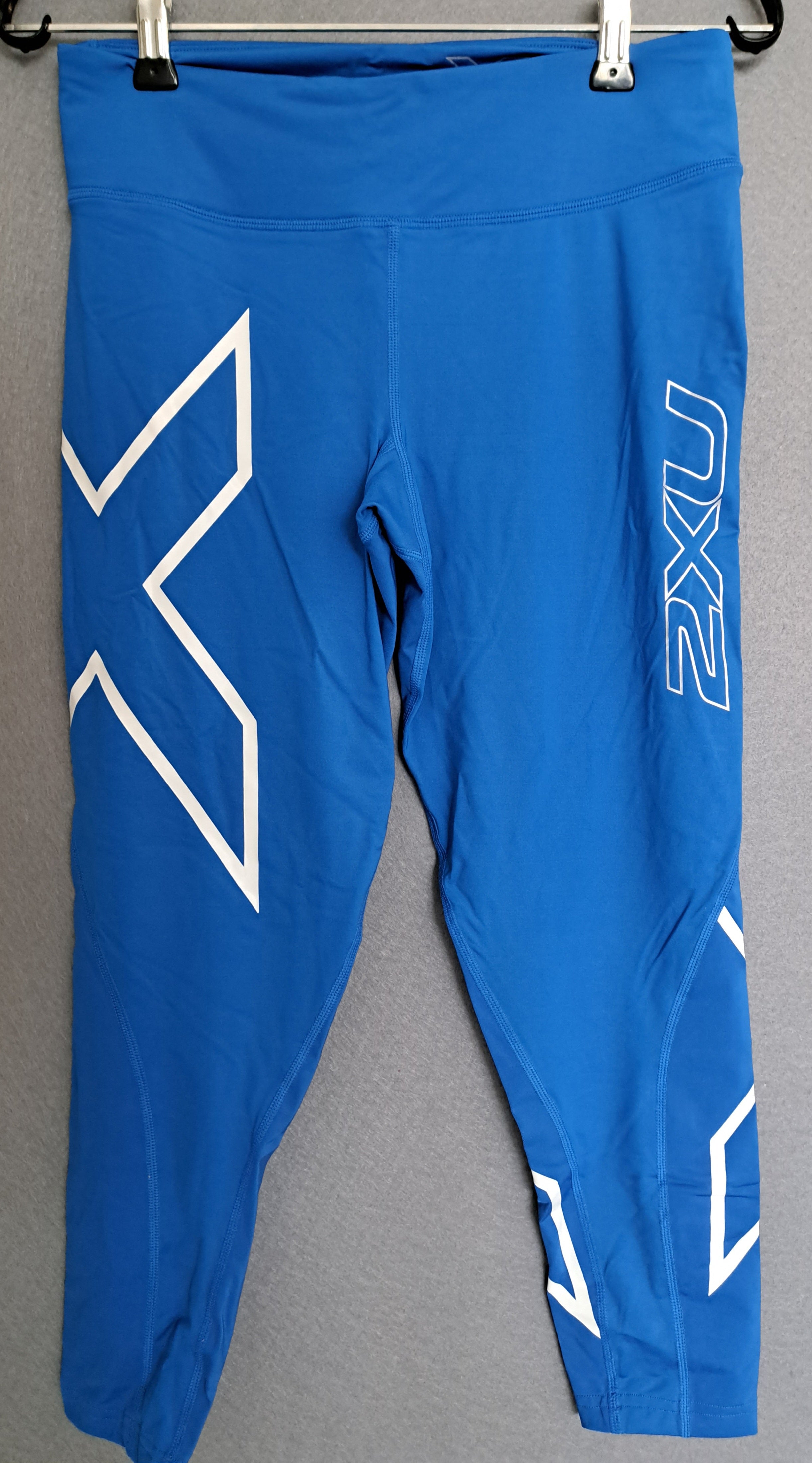 2XU Mid-Rise Compression 7/8 Tights, Damen, Blue/White