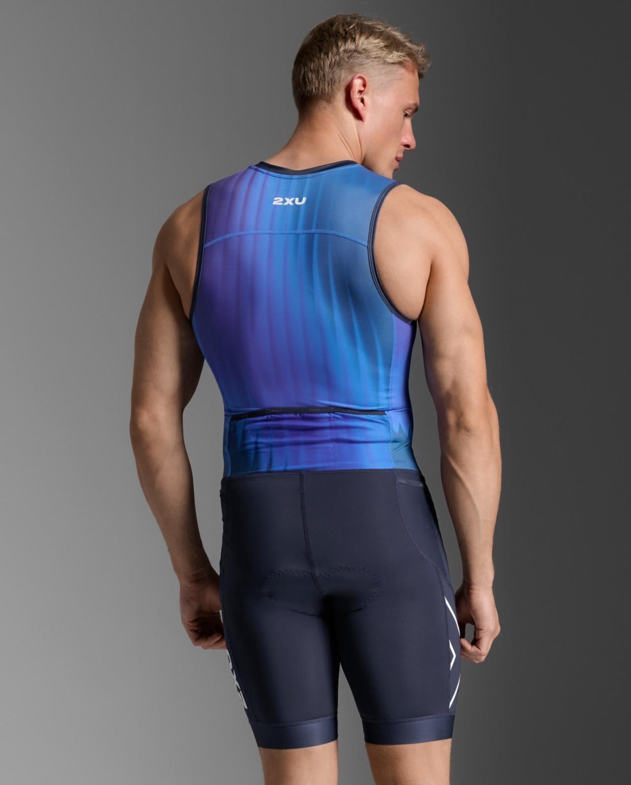 2XU Core Trisuit, Herren, Azure Blue/Midnight