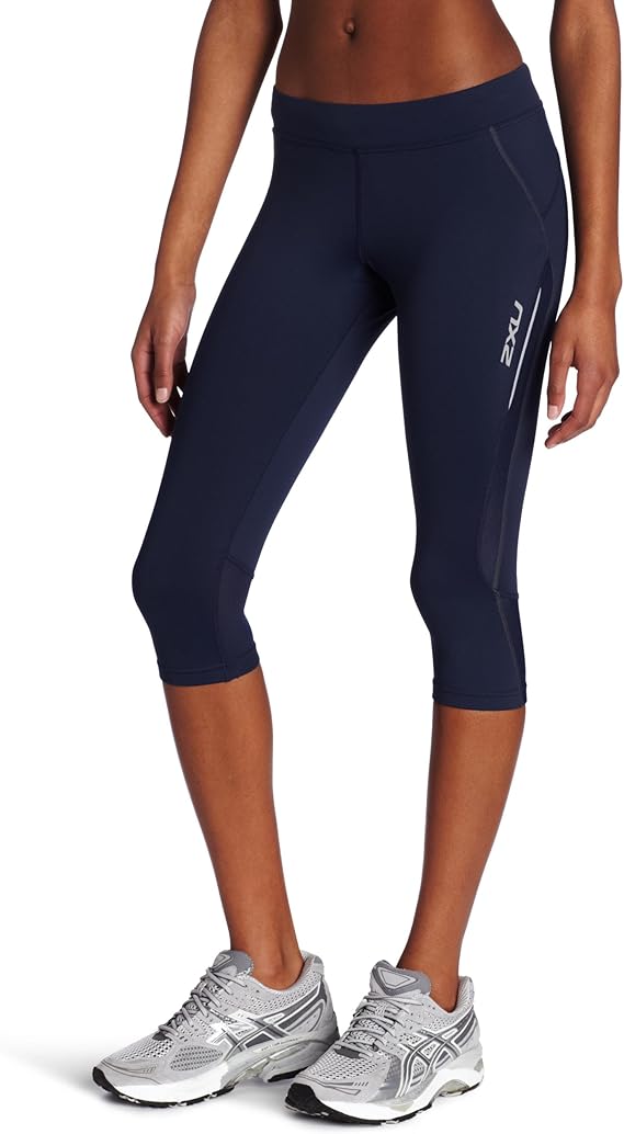 2XU Active 3/4 Run Tights, Kinder/Damen, Midnight Navy/Midnight Navy