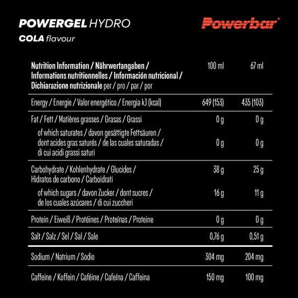 Powerbar Powergel Hydro, Cola, 67ml