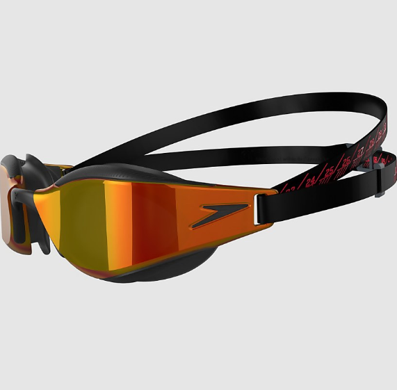 Speedo Fastskin Hyper Elite Mirror, Schwimmbrille, unisex, Black/Gold