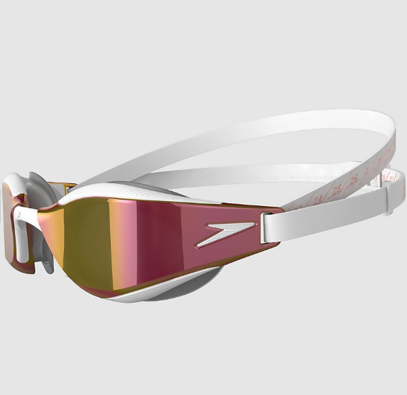 Speedo Fastskin Hyper Elite Mirror, Schwimmbrille, unisex, White/Gold