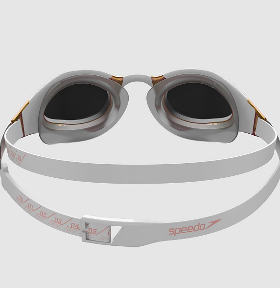 Speedo Fastskin Hyper Elite Mirror, Schwimmbrille, unisex, White/Gold