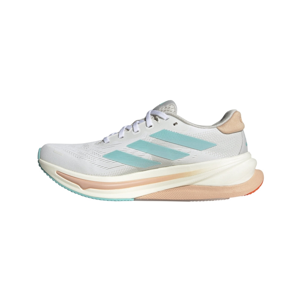 Adidas Supernova Solution 2, Laufschuh, Damen, White/Aqua/Peach