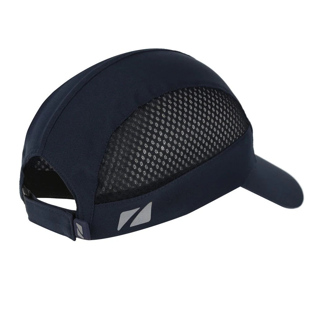 Zone3 Lightweight Mesh Triathlon and Running Baseball Cap, Navy/Silver