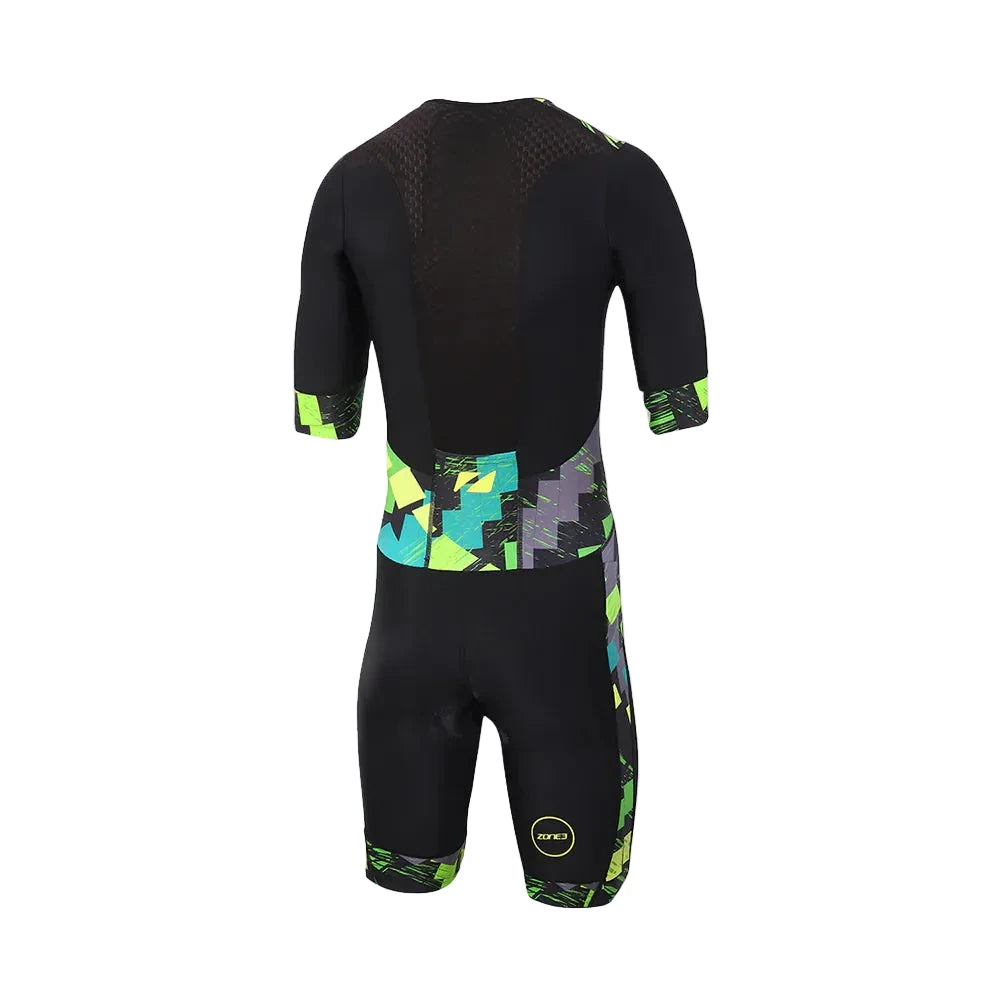 Zone3 Men's Activate Plus Short Sleeve Trisuit, Electric Sprint