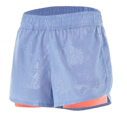 2XU 2-in-1 Short, Damen, Light Blue/Orange