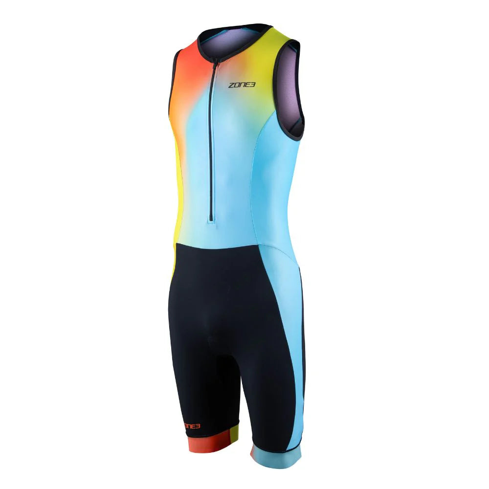 Zone3 Men's Activate Plus Sleeveless Trisuit, Neon/Black