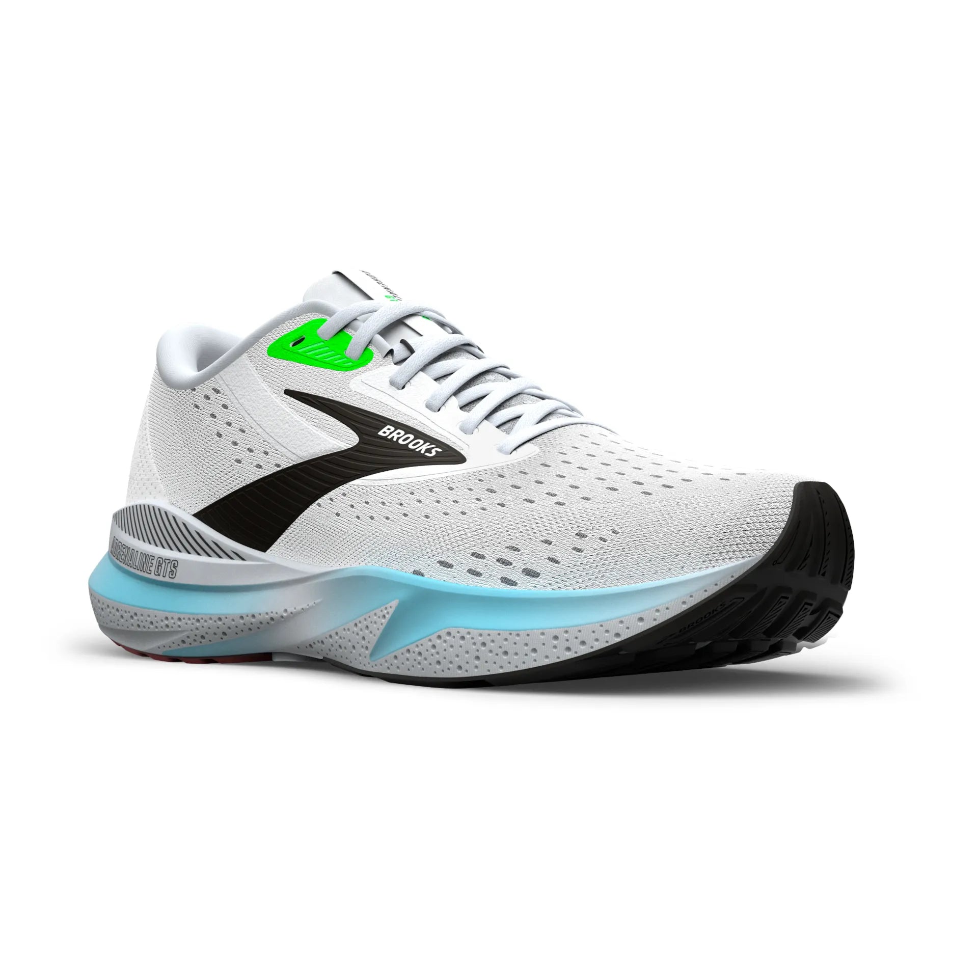 Brooks Adrenaline GTS 24, Laufschuhe, Herren, White/Gecko/Atomizer