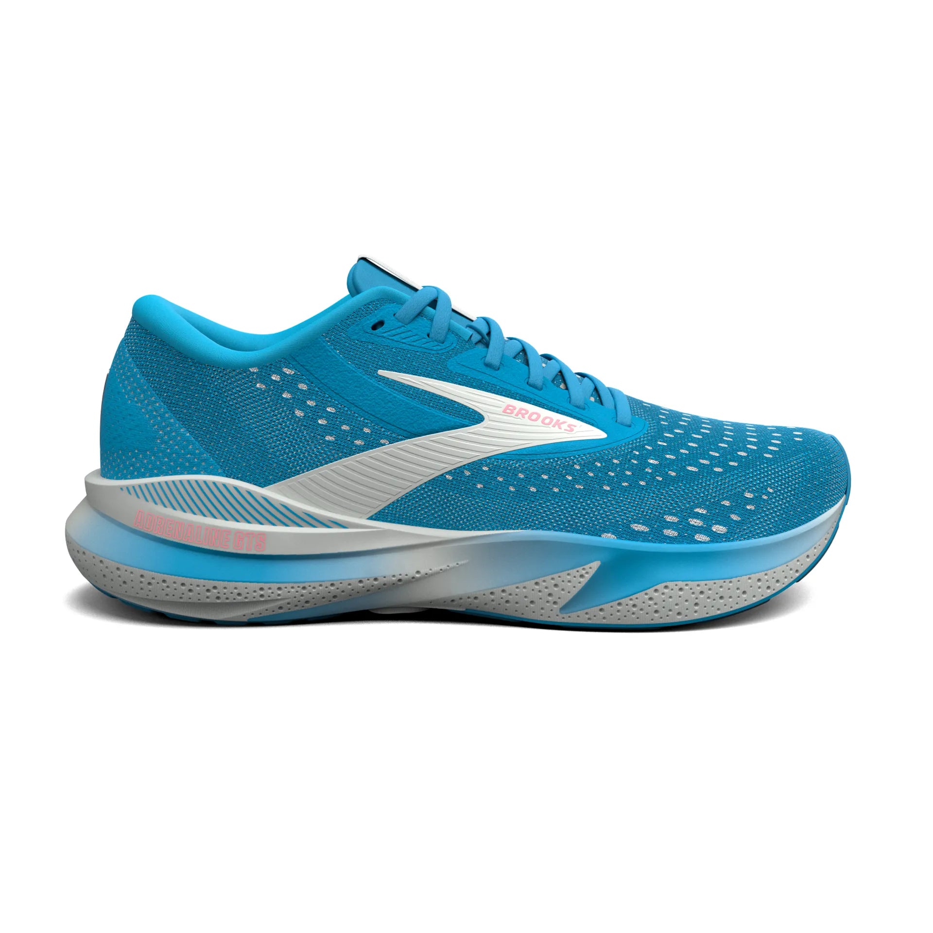 Brooks Adrenaline GTS 24, Laufschuhe, Damen, Bonnie Blue/Grey/Pink