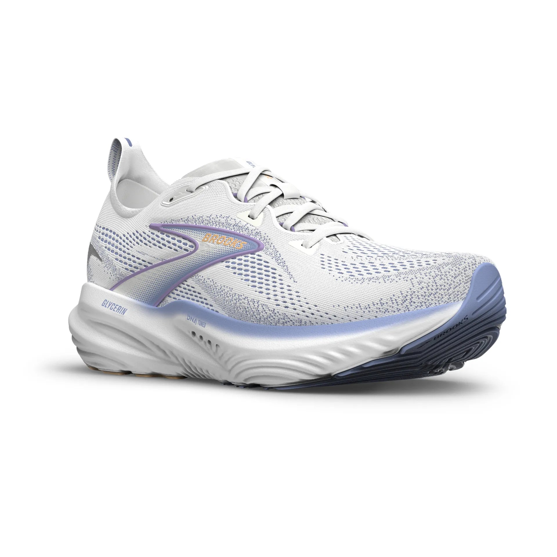 Brooks Glycerin 22, Laufschuh, Damen, White/blue Heron/Apricot