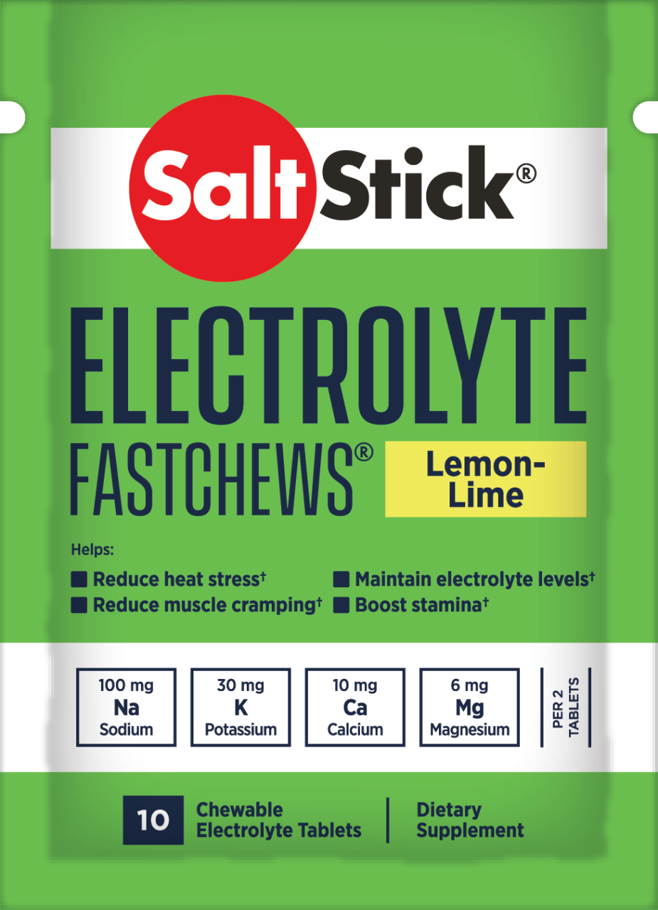 SaltStick FastChews Lemon Lime, Elektrolyt-Kautabletten, 10Stück, 16g