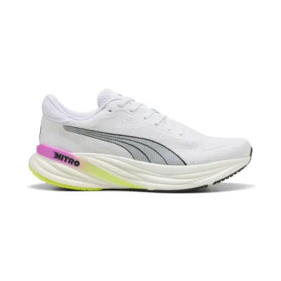 Puma Magnify NITRO 2, Laufschuhe, Herren, Puma White/Pure Magenta/Yellow Alert