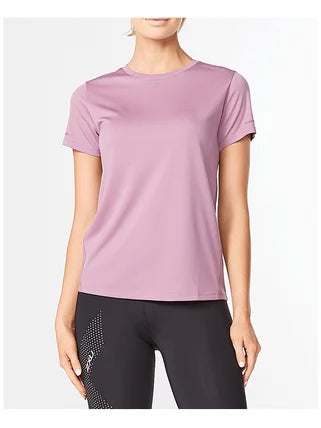 2XU Aero Tee, Laufshirt, Damen, Orchid Mist/Orchid Mist Reflective
