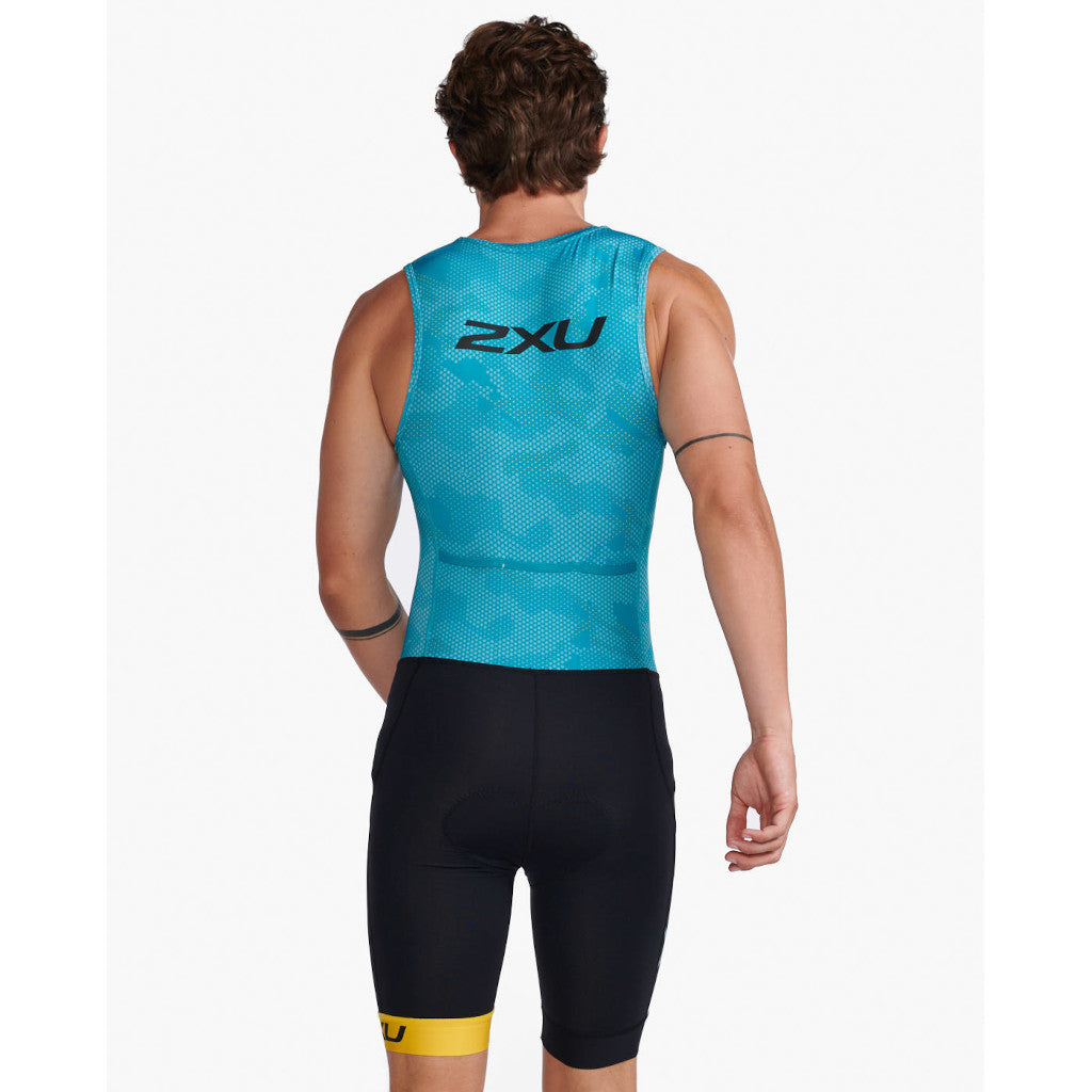 2XU Core Trisuit, Herren, black/pacific, schwarz/blau