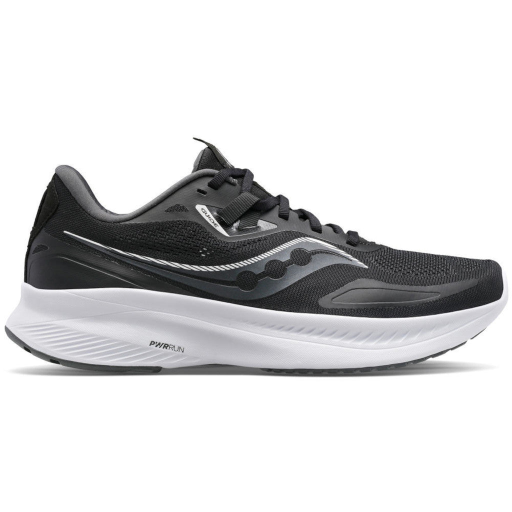 Saucony Guide 15, Extra weit, Herren, black/white, schwarz/weiß
