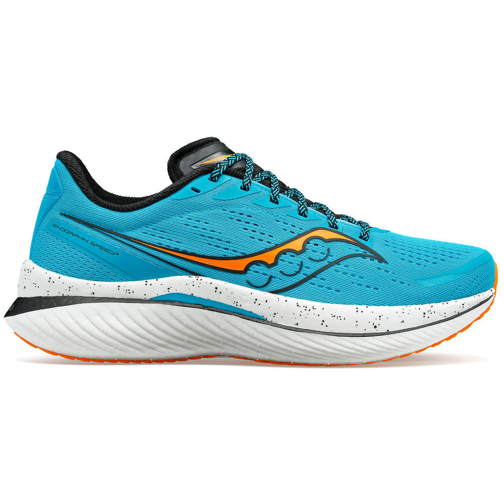 Saucony Endorphin Speed 3, Herren, agave/black, blau/schwarz/weiß