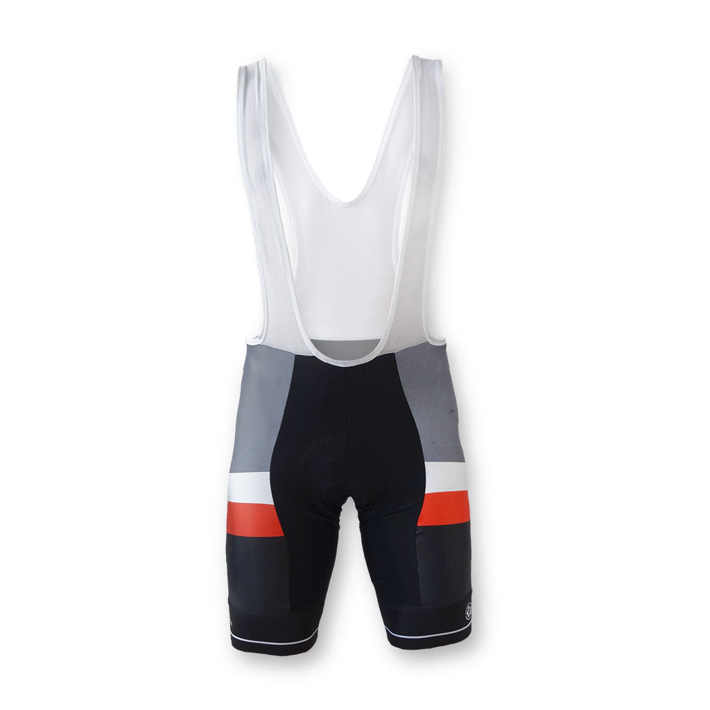 triathlon.de Elite Bib Short, Rad-Trägerhose, Herren, schwarz/grau/rot