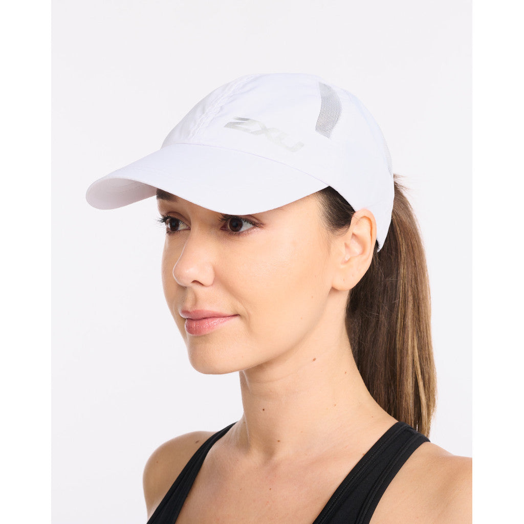2XU Run Cap, Unisex, white/white, weiß