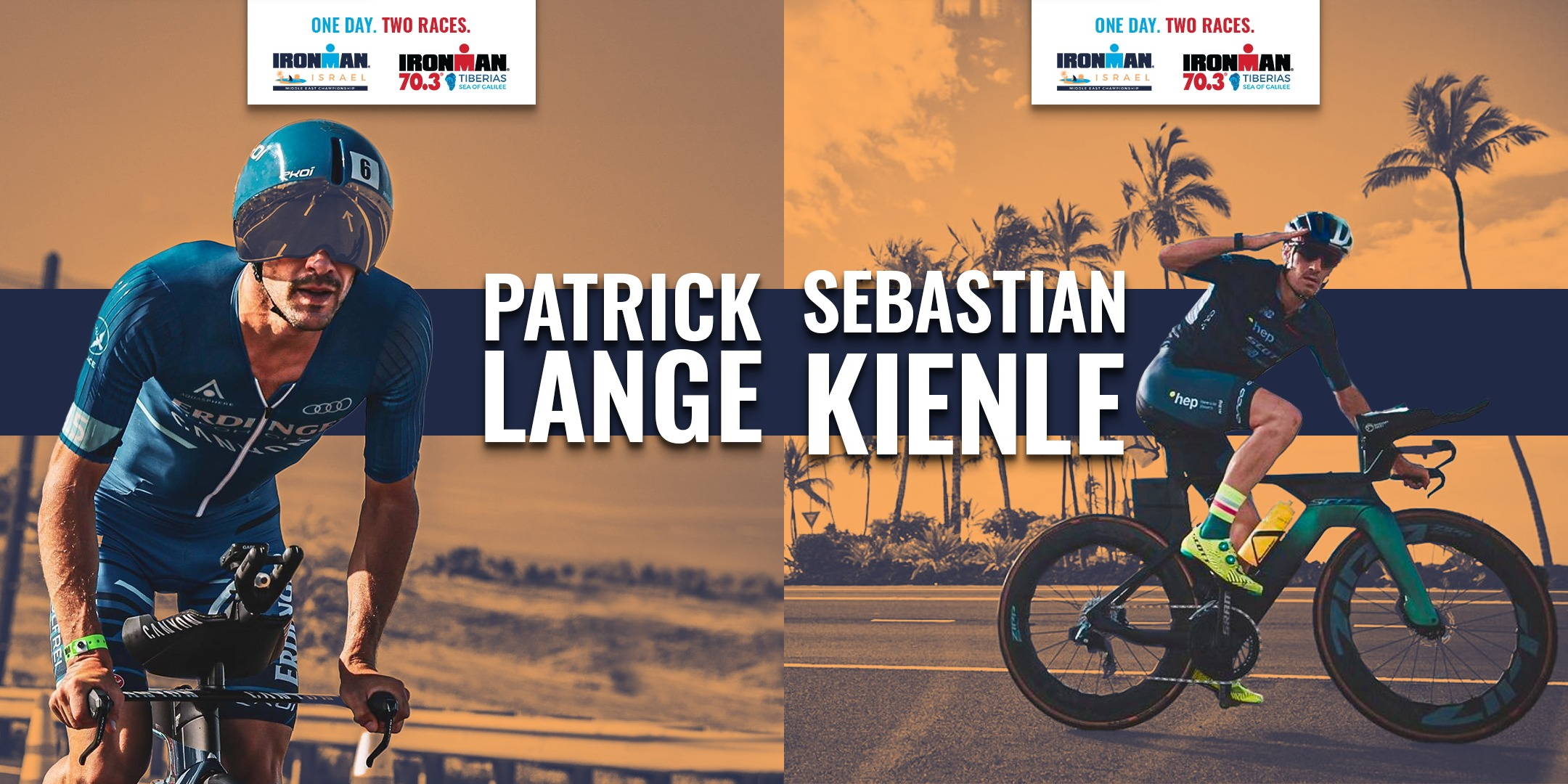 SAISONFINALE: Patrick Lange und Sebastian Kienle beim IRONMAN ISRAEL