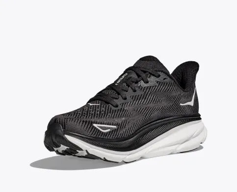 Hoka Clifton 9, Damen, Black / White