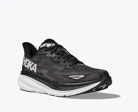 Hoka Clifton 9, Damen, Black / White