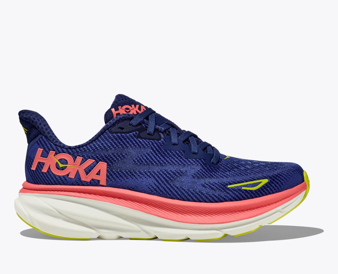 Hoka Clifton 9, Damen, evening sky / coral