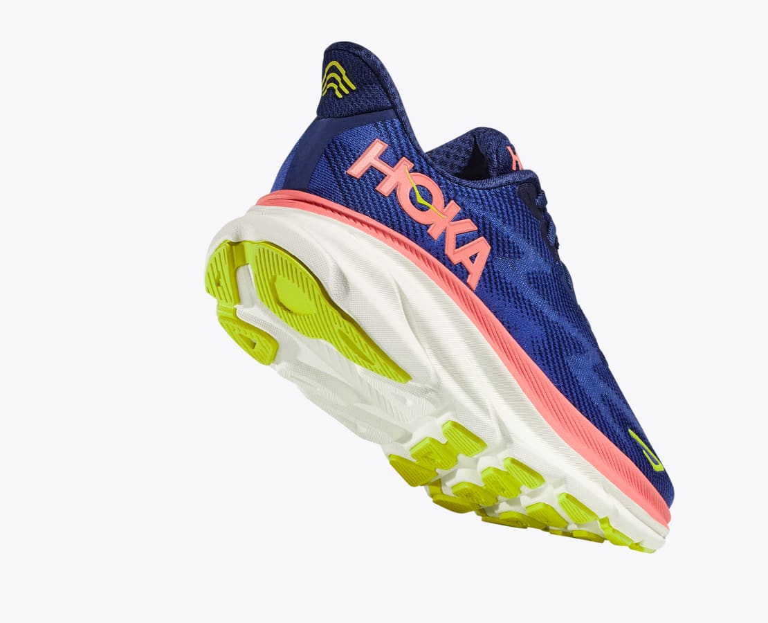 Hoka Clifton 9, Damen, evening sky / coral