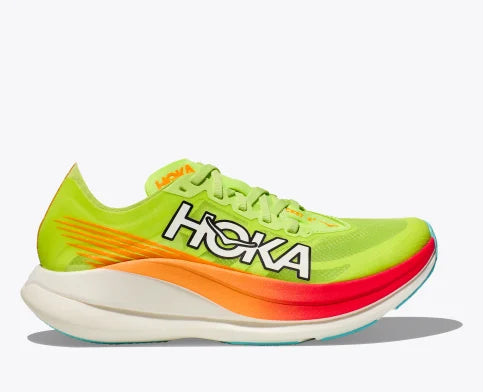 Hoka Rocket X 2, Laufschuh, unisex, Lettuce/Solar Flare