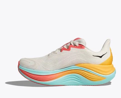 Hoka Skyward X, Laufschuh, Damen, Blanc de Blanc/Swim Day