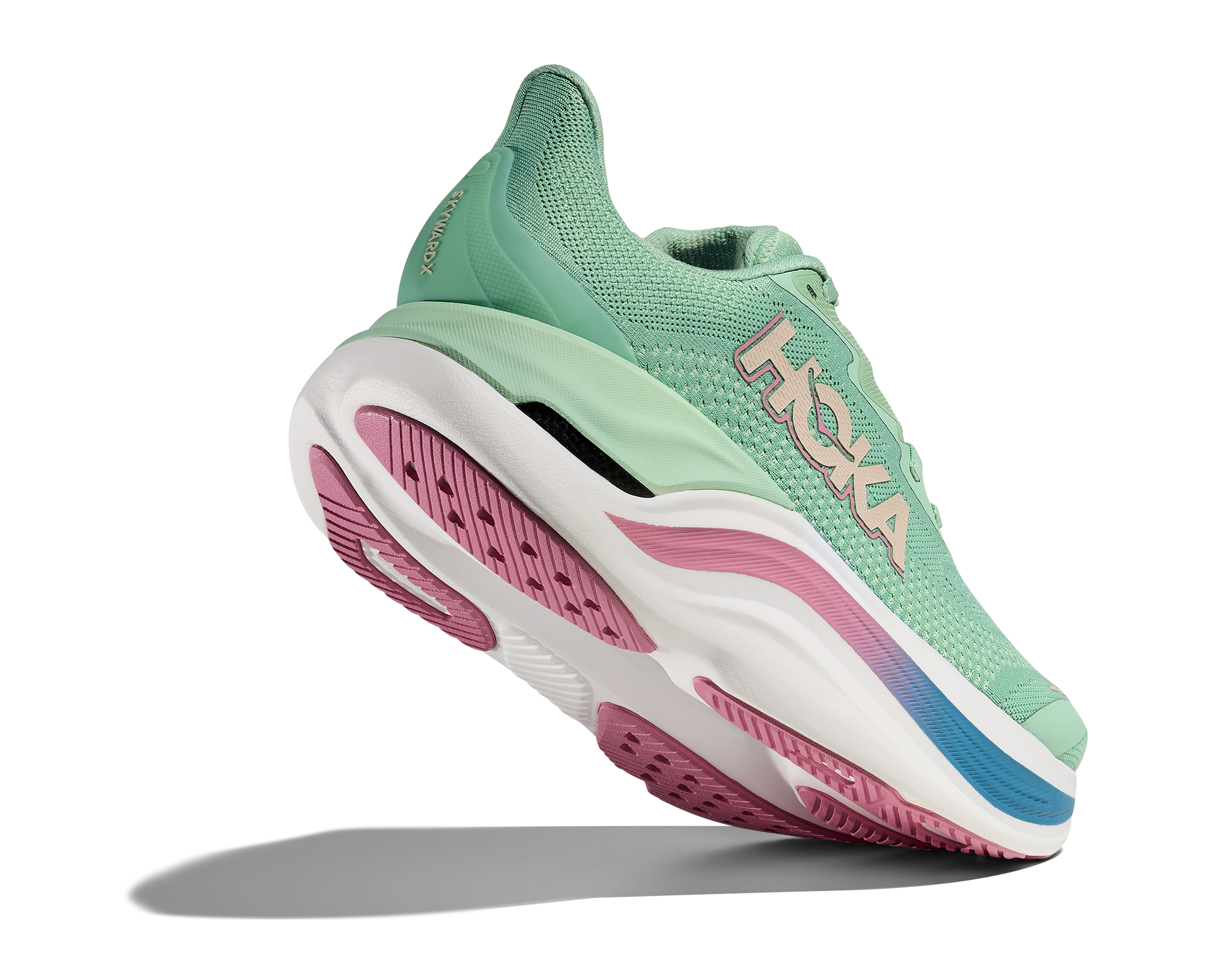 Hoka Skyward X, Laufschuh, Damen, Jadeite/Dried Rose