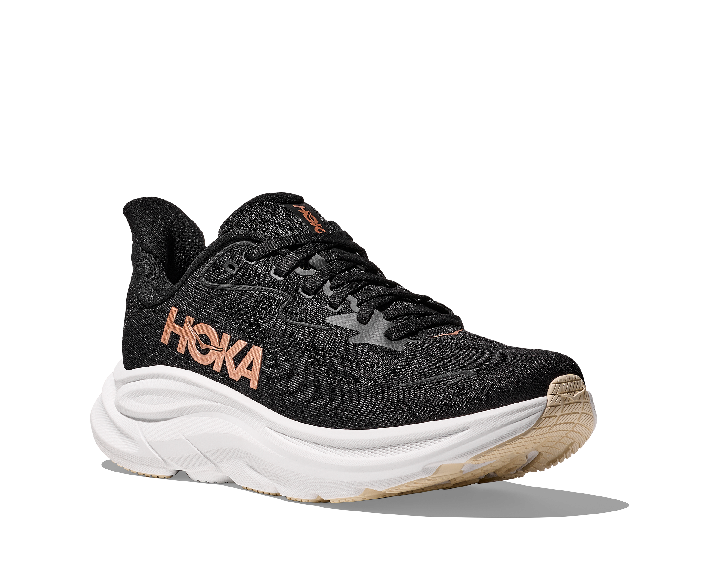 Hoka Clifton 10, Laufschuh, Damen, Black/Rose Gold