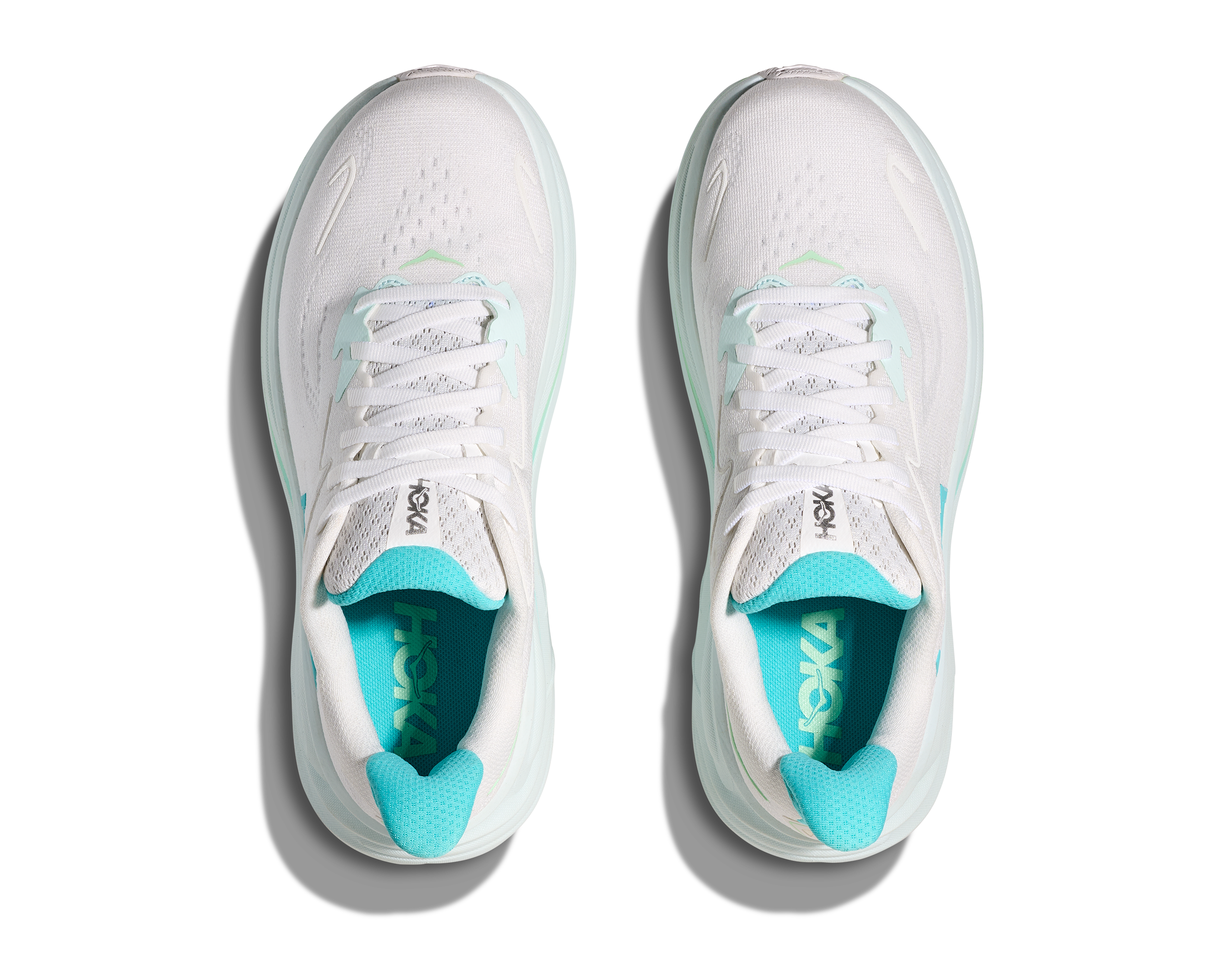 Hoka Clifton 10, Laufschuh, Damen, White/Cielo Blue