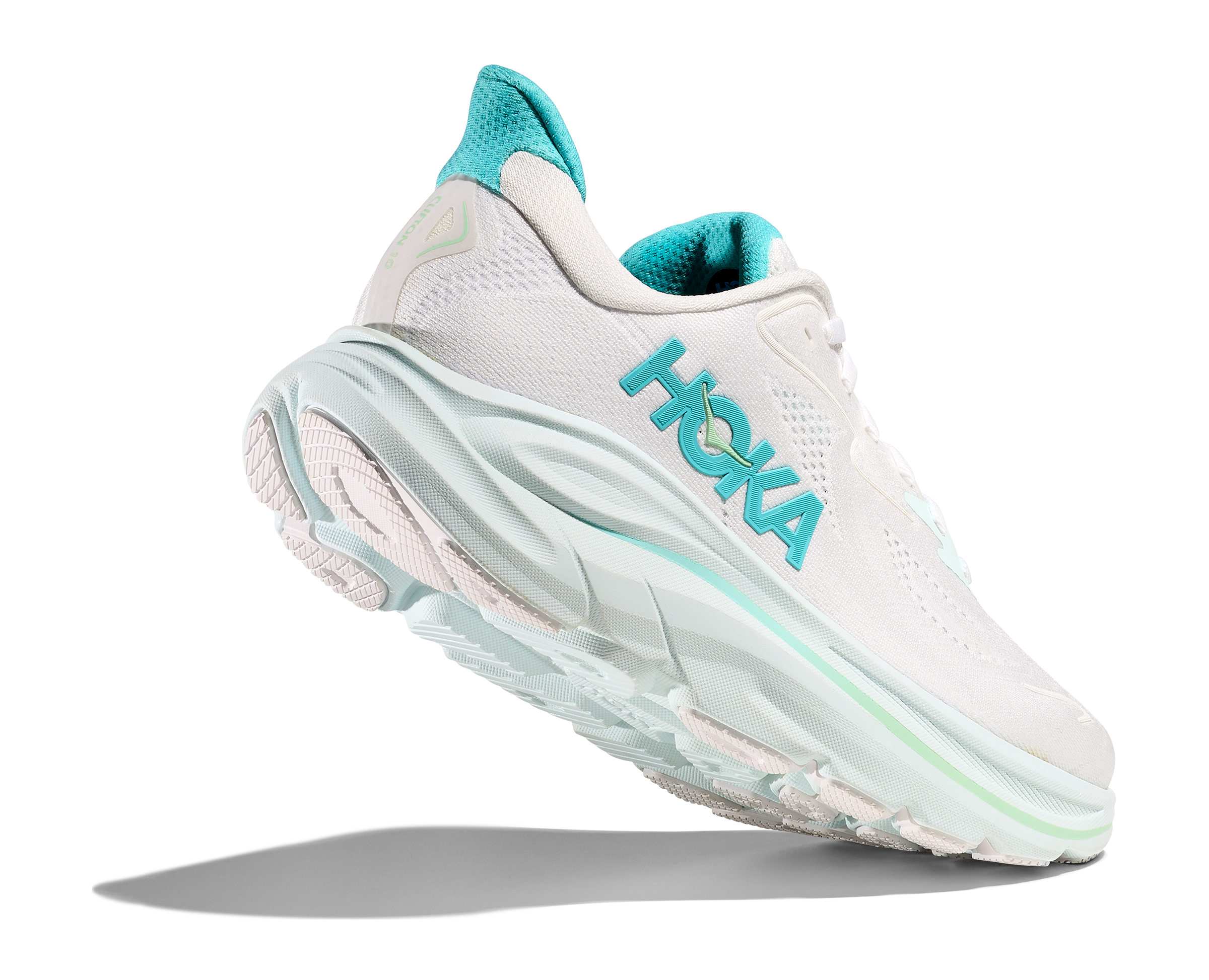 Hoka Clifton 10, Laufschuh, Damen, White/Cielo Blue