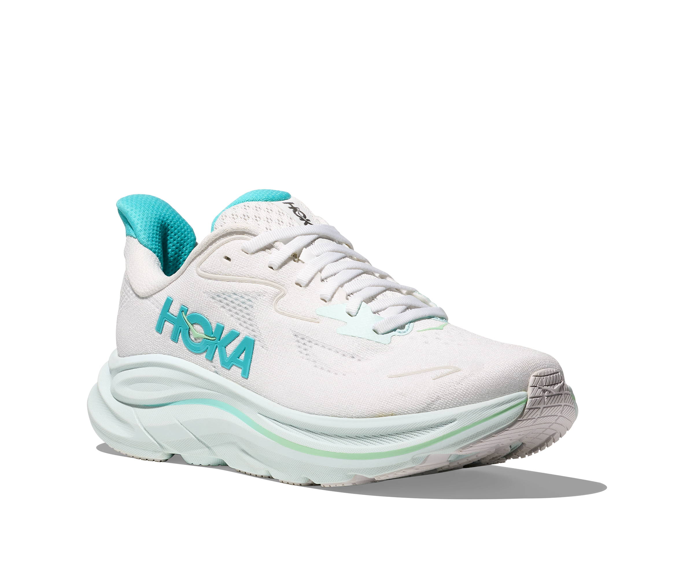 Hoka Clifton 10, Laufschuh, Damen, White/Cielo Blue