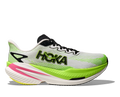 Hoka Mach X 3, Laufschuhe, Damen, White/Neon Lime