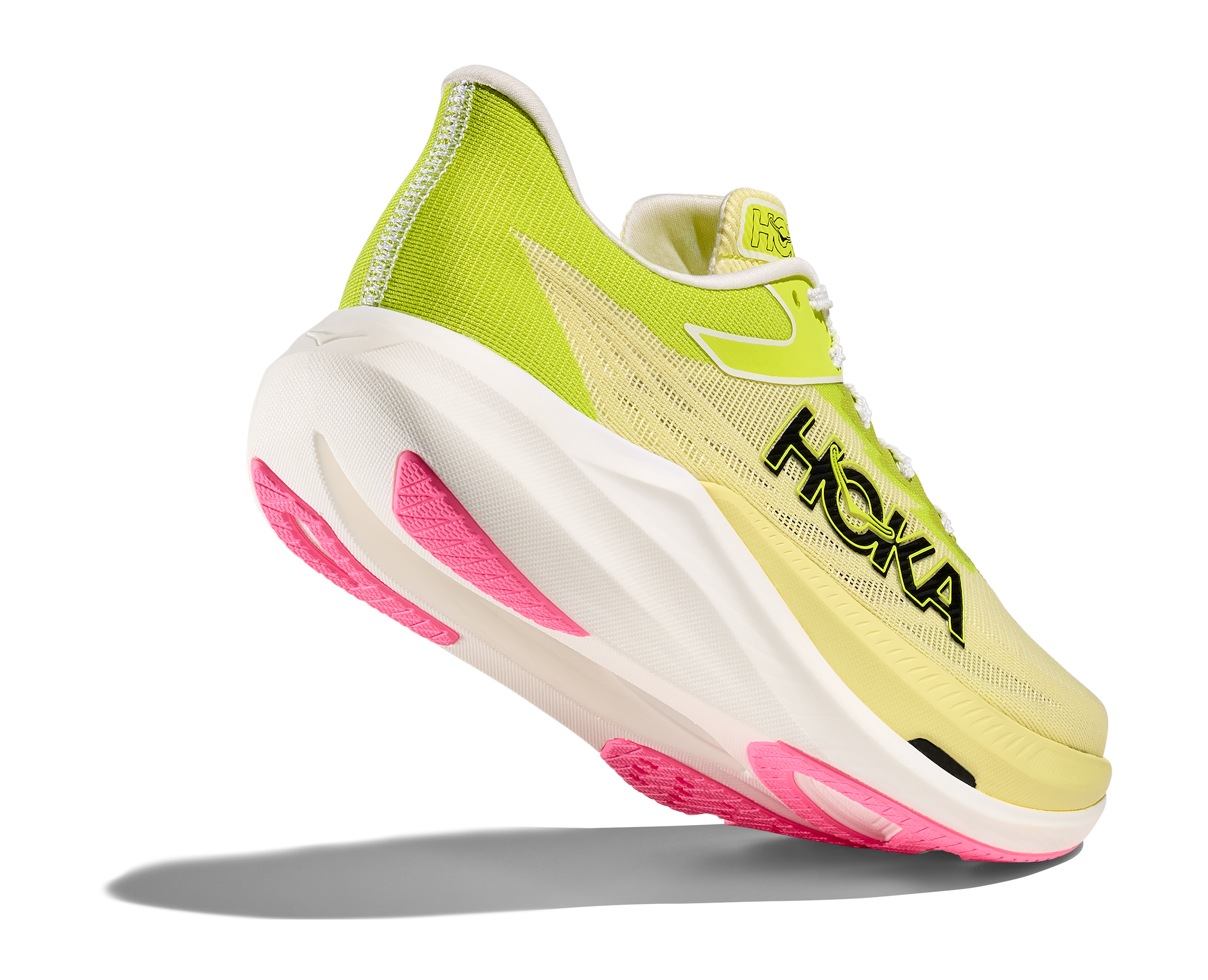 Schrägansicht rechter Schuh von Hinten Sohle