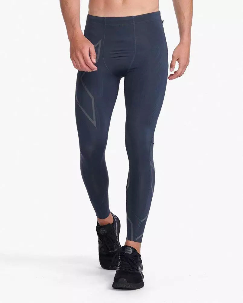 2XU MCS Run Compression Tights, Laufhose, Herren, India Ink/Black Reflective