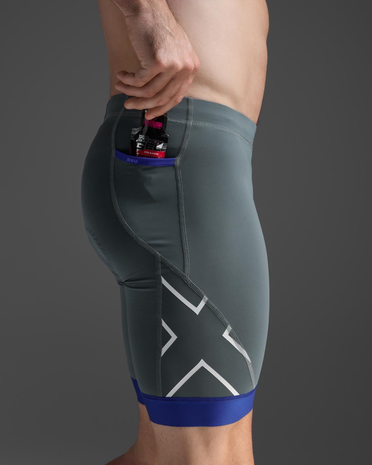 2XU Core Tri 8 inch Short, Herren, Azure Blue/Midnight