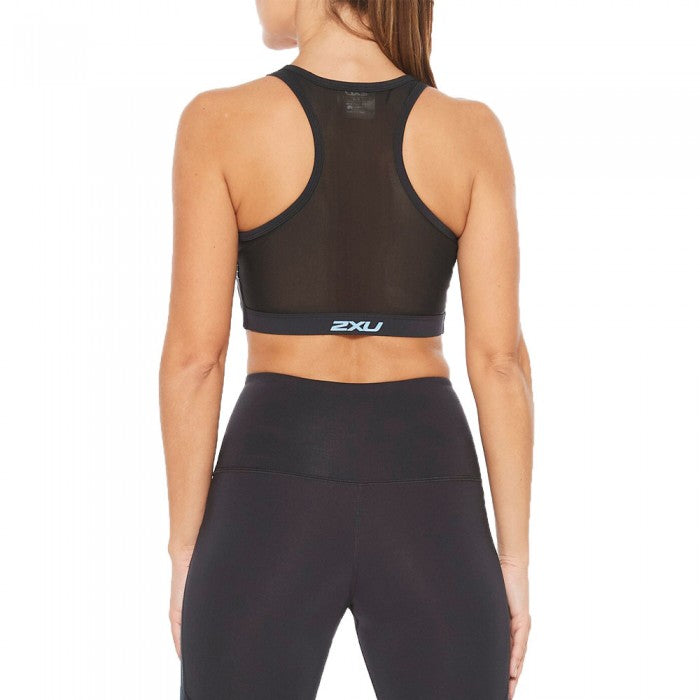 2XU Active Low Impact Crop, Damen, Black/Rosé Metallic Lines