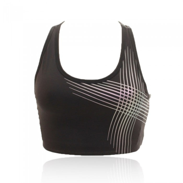 2XU Active Low Impact Crop, Damen, Black/Rosé Metallic Lines