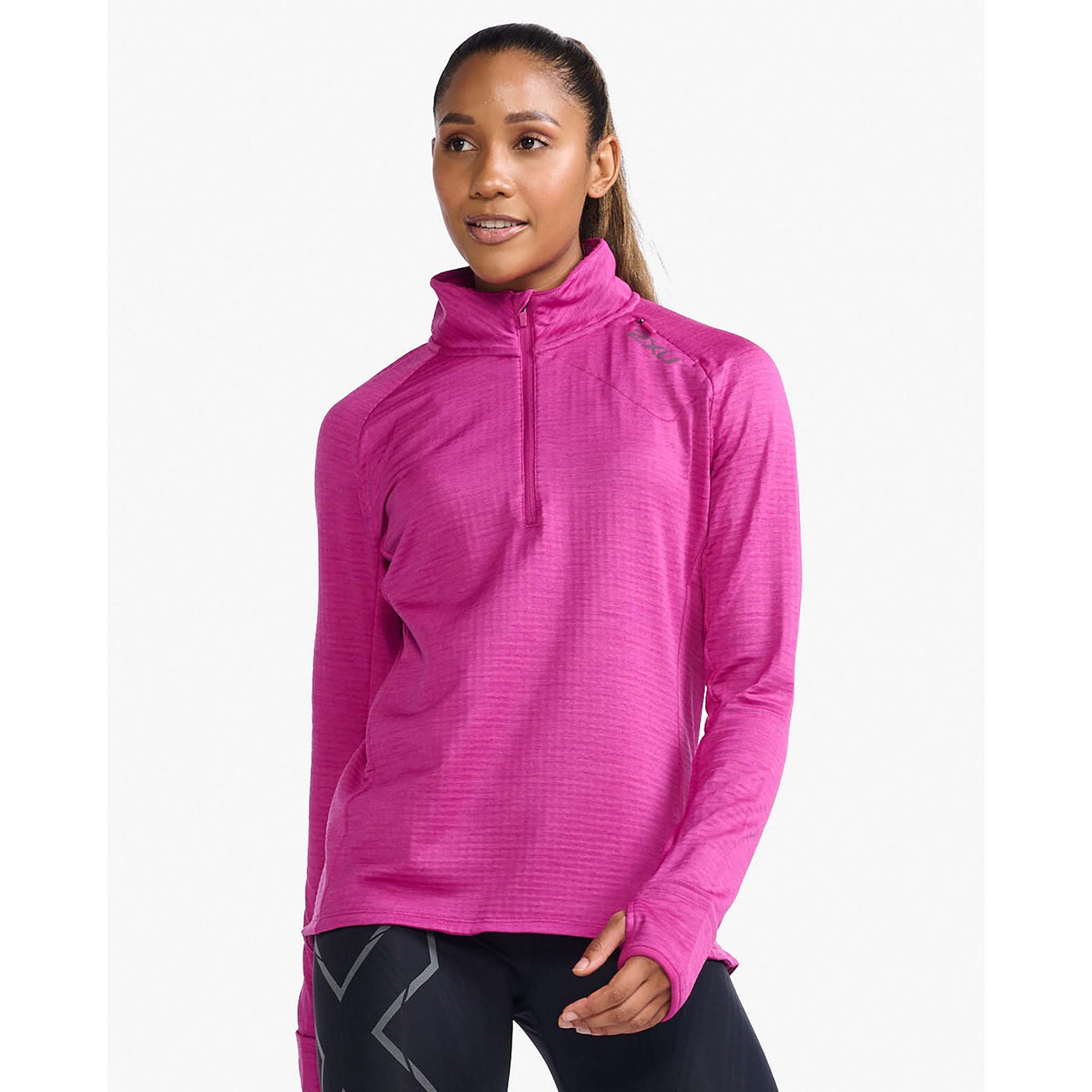 2XU Ignition 1/4 Zip, Damen,purple/reflektierend