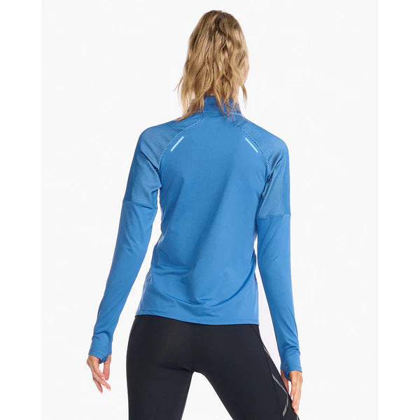 2XU Light Speed 1/2 Zip, Longsleeve, Damen, Starlingblau/reflektierend