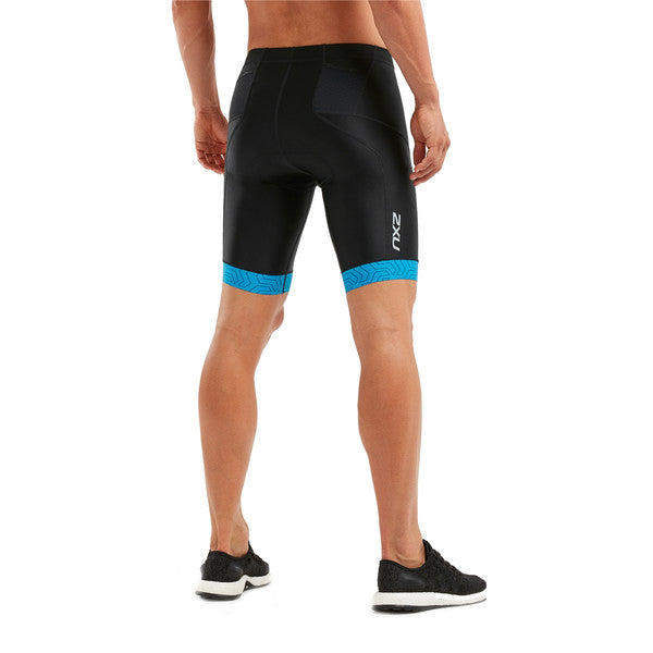 2XU Herren Perform Tri Shorts 9inch Black/Signal Blue Print