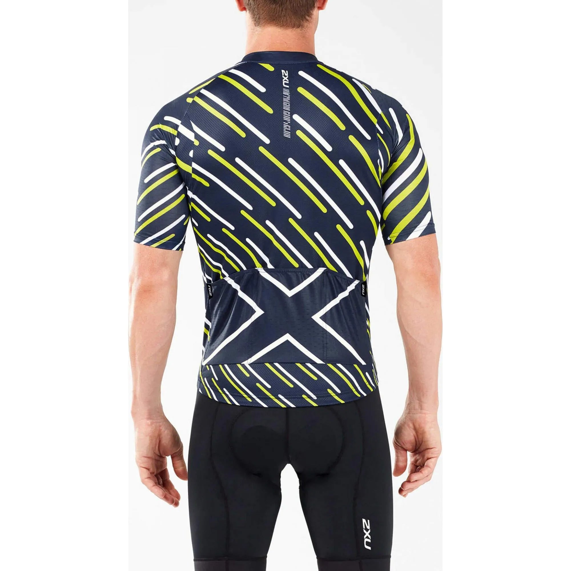 2XU Elite Cycle Jersey, Radtrikot, Herren, schwarz/grün