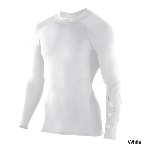 2XU Elite Golf L/S Compression Top, Herren, weiß