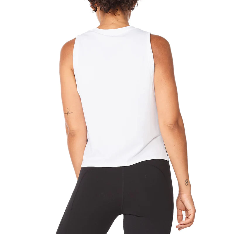 2XU Motion Form Crop Tank, Damen, white