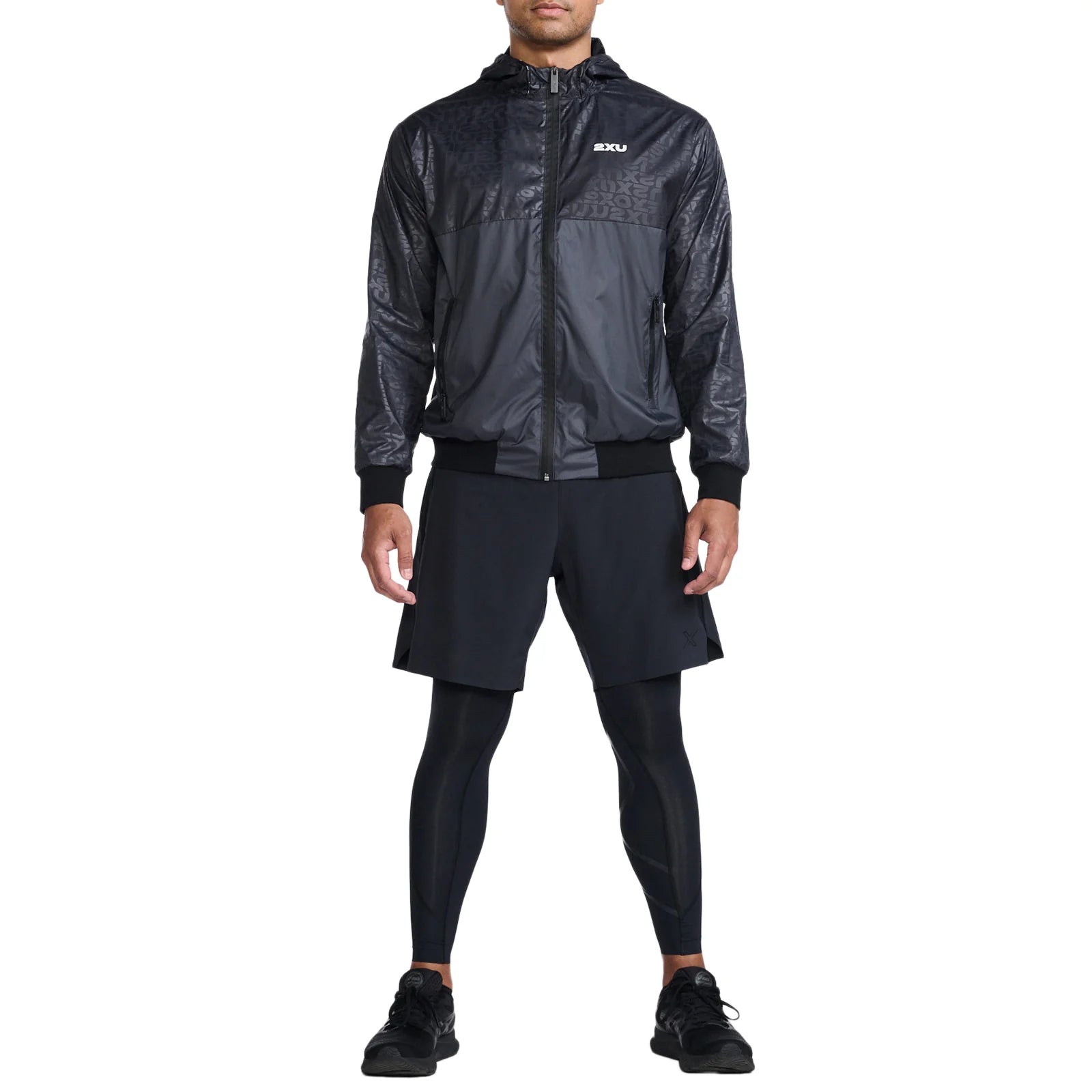 2XU Motion Windbreaker, Herren, Embossed Monogram/Silver Reflective