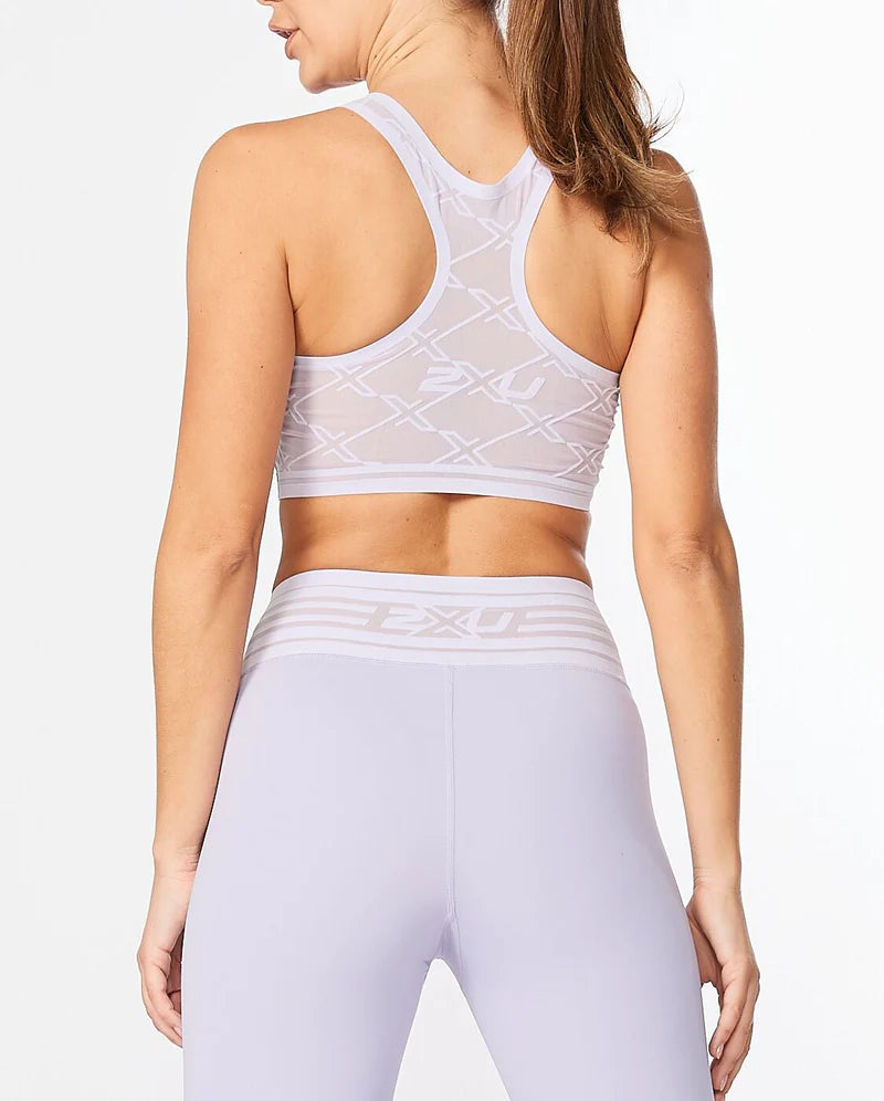 2XU Breeze Mesh Crop, Damen, Lavendust