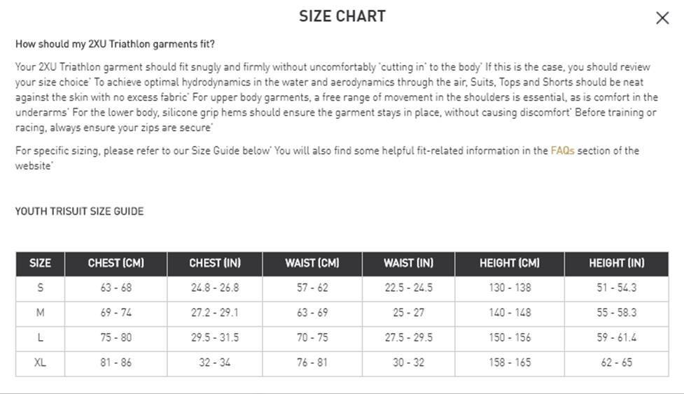 2XU Active Youth Tri Short, Kinder, Black/Black